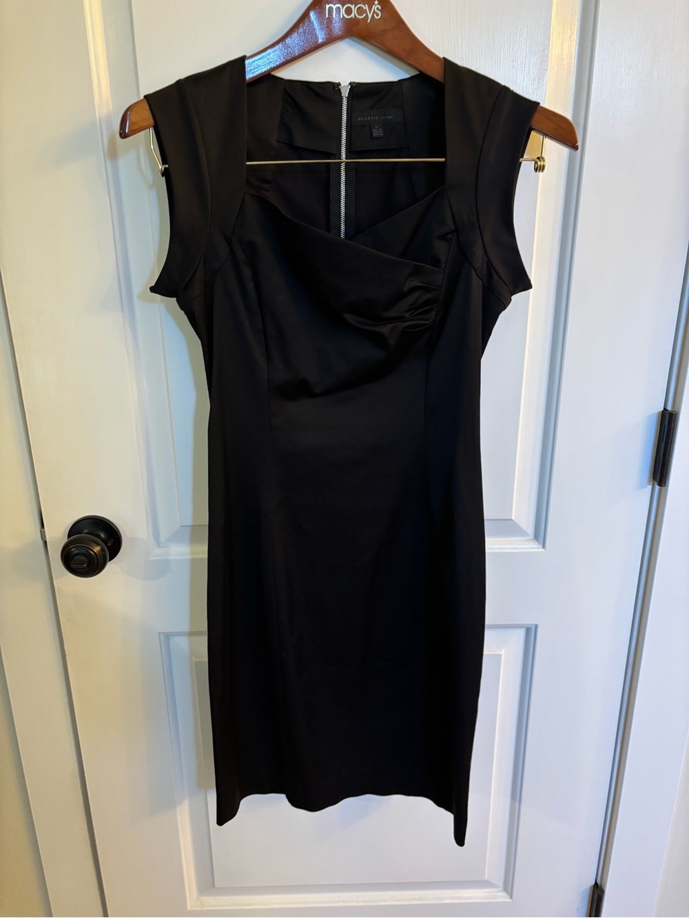 Plastic Island Classic Black Mini Sheath Dress